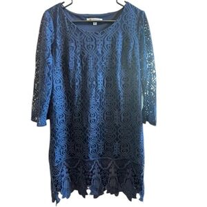 Versona Navy Blue Lace Dress Sz 10